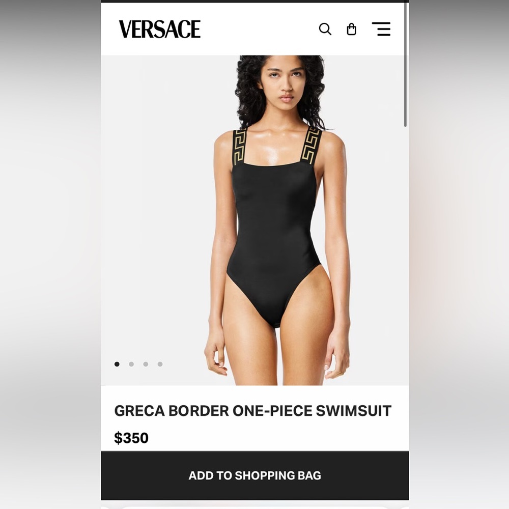Beautiful VERSACE GRECA BORDER ONE-PIECE SWIMSUIT 😍With stunning Versace Clutch